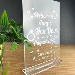 Hen Do Gift For Friend Personalised Sign Hen Do Decorations Gift