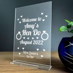 Hen Do Gift For Friend Personalised Sign Hen Do Decorations Gift