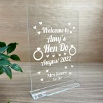 Hen Do Gift For Friend Personalised Sign Hen Do Decorations Gift