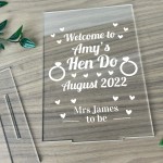 Hen Do Gift For Friend Personalised Sign Hen Do Decorations Gift