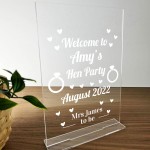 Hen Party Decoration Personalised Hen Party Gift For Friend