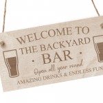 Backyard Bar Sign WELCOME Sign Engraved Sign Bar Sign Home Bar 