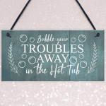 Garden Sign Hot Tub Sign Hanging Wall Plaque Hot Tub Accessories
