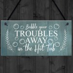 Garden Sign Hot Tub Sign Hanging Wall Plaque Hot Tub Accessories