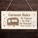 Funny Caravan Sign Engraved Sign Caravan Rules Sign Friendship
