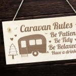 Funny Caravan Sign Engraved Sign Caravan Rules Sign Friendship