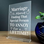 Funny Marriage Plaque Gift Wedding Anniversary Gift For Husband