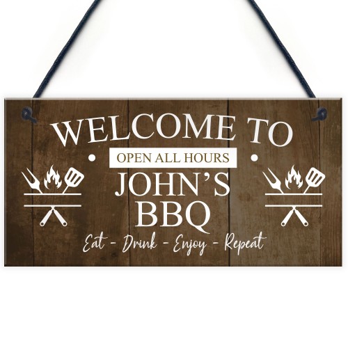 BBQ Signs For Outside Personalised Vintage Shed Man Cave Garden