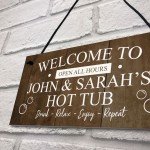 Hot Tub Sign For Garden Personalised Shed Sign Wall Plaque Gift