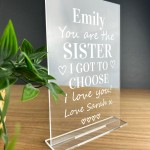 Best Friend Personalised Plaque Sister Gift For Christmas