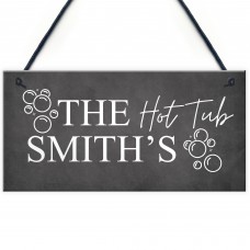 Hot Tub Sign Personalised Hot Tub Accessories Garden Wall Sign