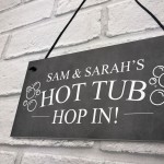 Personalised Hot Tub Sign Hanging Wall Garden Plaque Shed Sign