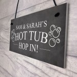 Personalised Hot Tub Sign Hanging Wall Garden Plaque Shed Sign