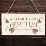 HOT TUB Sign Hot Tub Signs And Plaques Engraved Wood Shed Sign