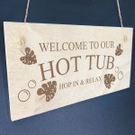 HOT TUB Sign Hot Tub Signs And Plaques Engraved Wood Shed Sign