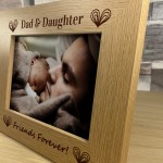 Dad Gifts From Daughter 7x5 Wooden Photo Frame Dad Daughter