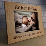 Dad Gifts From Son 7x5 Wooden Photo Frame Father And Son Gift