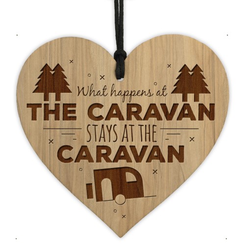 Caravan Sign Novelty Hanging Plaque Engraved Sign Caravan Decor