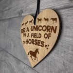 Unicorn Gift Daughter Niece Gift Wood Engraved Heart Bedroom