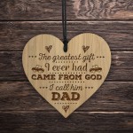 Dad Gift From Daughter Son Engraved Heart Fathers Day Birthday