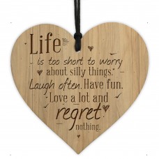 Friendship Gifts For Women Hanging Wood Heart Inspirational