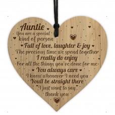 Auntie Birthday Gifts Engraved Heart Gift From Niece Nephew Aunt