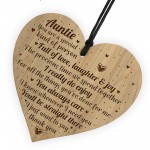 Auntie Birthday Gifts Engraved Heart Gift From Niece Nephew Aunt