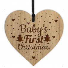 Babys First 1st Christmas Engraved Bauble Tree Decoration Gift