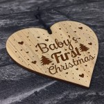 Babys First 1st Christmas Engraved Bauble Tree Decoration Gift
