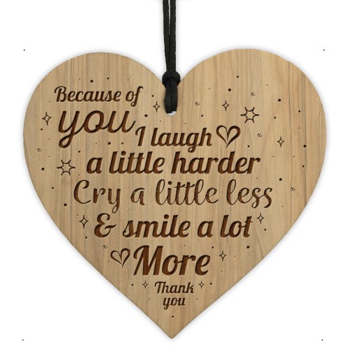 Friendship Thank You Gifts For Best Friend Engraved Heart Gift
