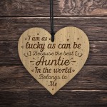 Gift For Auntie From Niece Nephew Engraved Heart Thank You Gift