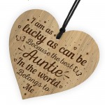 Gift For Auntie From Niece Nephew Engraved Heart Thank You Gift