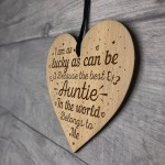 Gift For Auntie From Niece Nephew Engraved Heart Thank You Gift