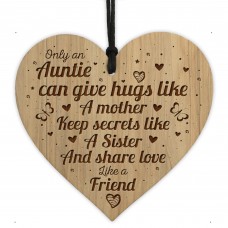 Auntie Birthday Christmas Gift From Niece Nephew Engraved Heart