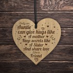 Auntie Birthday Christmas Gift From Niece Nephew Engraved Heart