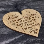 Auntie Birthday Christmas Gift From Niece Nephew Engraved Heart