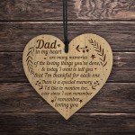 Dad Thank You Gifts From Daughter Son Engraved Wood Heart
