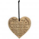 Dad Thank You Gifts From Daughter Son Engraved Wood Heart