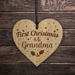 First Christmas Grandma Wooden Engraved Bauble Gift For Mum 