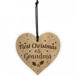 First Christmas Grandma Wooden Engraved Bauble Gift For Mum 