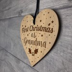 First Christmas Grandma Wooden Engraved Bauble Gift For Mum 