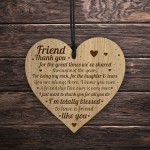 Friend Thank You Gifts Engraved Heart Birthday Christmas Gift