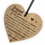 Friend Thank You Gifts Engraved Heart Birthday Christmas Gift