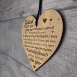 Friend Thank You Gifts Engraved Heart Birthday Christmas Gift