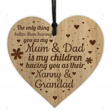 Mum And Dad Gift From Daughter Engraved Heart Christmas Gift