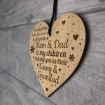 Mum And Dad Gift From Daughter Engraved Heart Christmas Gift