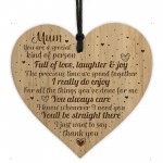 Mum Birthday Gifts From Daughter Son Wooden Engraved Heart 