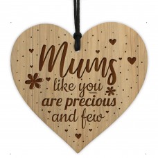 Gifts For Mum Engraved Wood Heart Birthday Christmas Gift