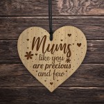 Gifts For Mum Engraved Wood Heart Birthday Christmas Gift