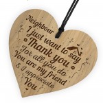Neighbour Gift Birthday Christmas New Home Gift Engraved Heart 
